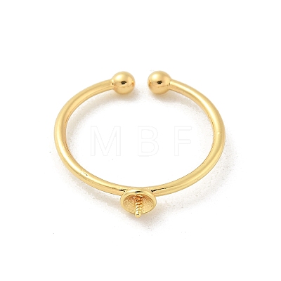 Brass Open Cuff Ring Settings KK-G518-02G-01-1