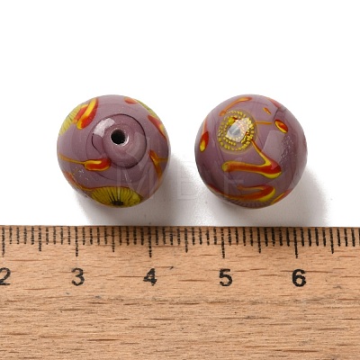 Handmade Lampwork Beads Strands LAMP-G162-08B-10-1