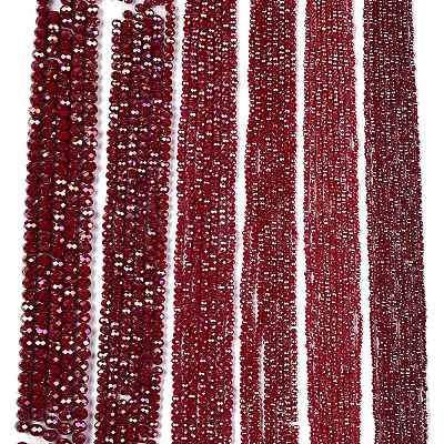 Electroplate Glass Beads Strands EGLA-A044-P2mm-B02-1