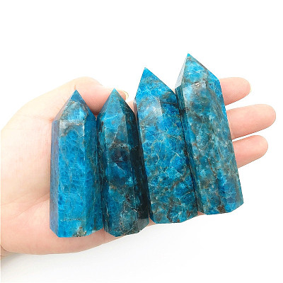 Point Tower Dyed & Heated Natural Blue Aventurine Home Display Decoration PW23030678501-1