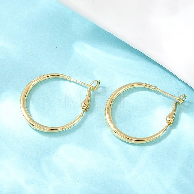 Brass Hoop Earrings for Women EJEW-A156-17A-G-1