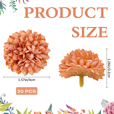 20Pcs Chrysanthemum Flower Ornaments AJEW-CN0003-07D-1