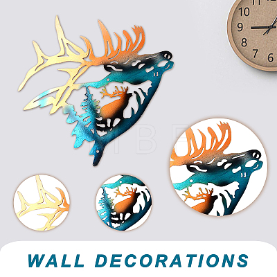 Iron Wall Decorations AJEW-WH0002-14A-1