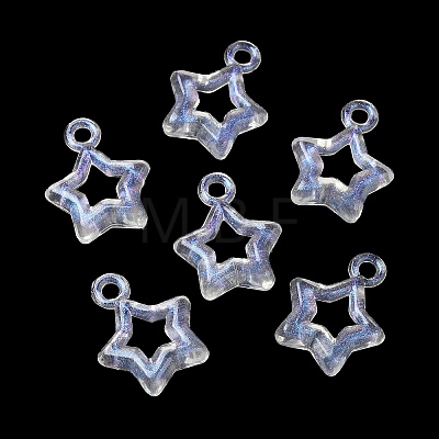 Transparent Acrylic with Glitter Pendants X1-OACR-C016-22-1