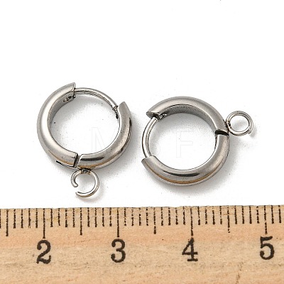 201 Stainless Steel Huggie Hoop Earring Findings STAS-P283-01Y-P-1