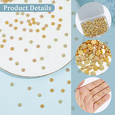 150Pcs 3 Colors Zinc Alloy Cabochons KK-SC0007-71A-1