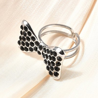 304 Stainless Steel Open Cuff Rings for Women RJEW-F178-01P-01-1