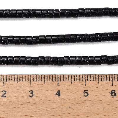 Synthetic Blue Goldstone Beads Strands G-P608-A02-01-1