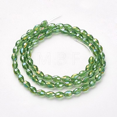 Electroplate Glass Beads Strands GC885Y-1
