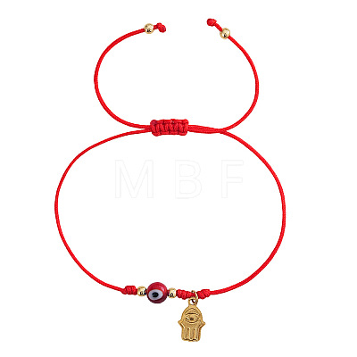 Glass Evil Eye Beaded Braided Bracelets ID6668-1-1