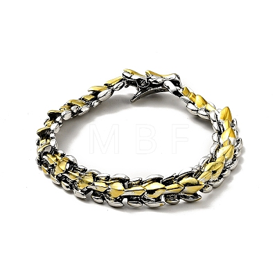 Men's Alloy Dragon Wrap Chain Bracelet BJEW-A129-01-1
