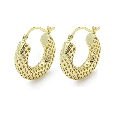 Hollow Ring Rack Plating Brass Hoop Earrings EJEW-Z035-08G-1