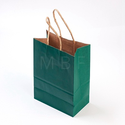 Pure Color Kraft Paper Bags AJEW-G019-09D-1