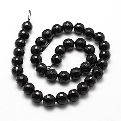Natural Black Onyx Beads Strands G-D840-22-6mm-1