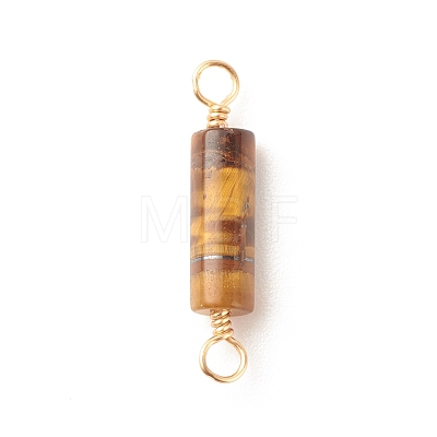 Natural Mixed Stone Connector Charms PALLOY-JF01565-1