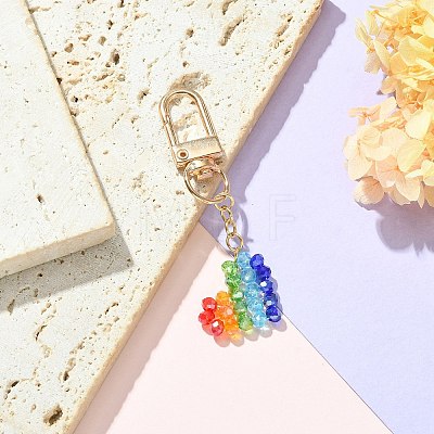 Colorful Glass Heart Pendant Decoration KEYC-TA00013-1