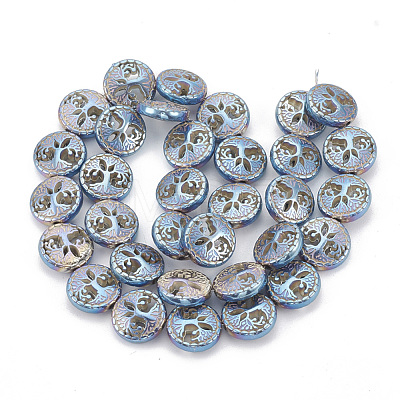 Electroplate Non-magnetic Synthetic Hematite Beads Strands G-N0322-09-1