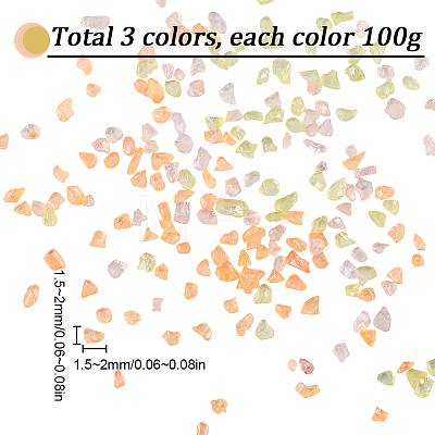 SUNNYCLUE 3 Style Transparent Electroplate Crushed Glass Craft GLAA-SC0001-99B-1