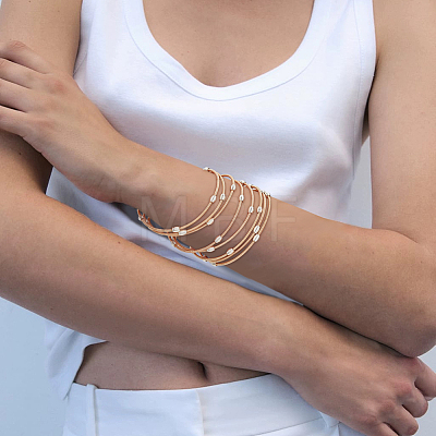12Pcs Spring Bracelets Set BJEW-BC0001-13KCG-1