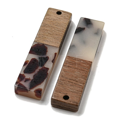 Resin and Walnut Wooden Pendants FIND-B042-20E-1