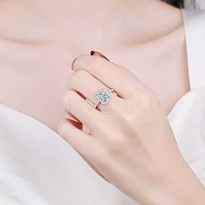 925 Sterling Silver Micro Pave Cubic Zirconia Finger Rings for Women WG8E258-07-1