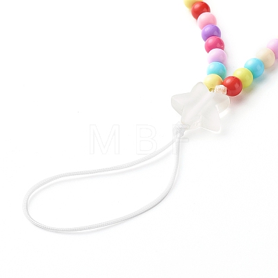 Acrylic Beads Mobile Straps HJEW-JM00530-1