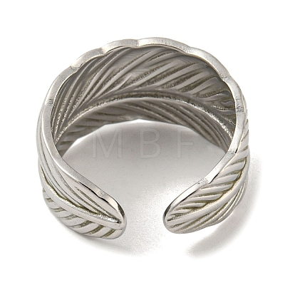 304 Stainless Steel Open Cuff Ring RJEW-C067-15P-1