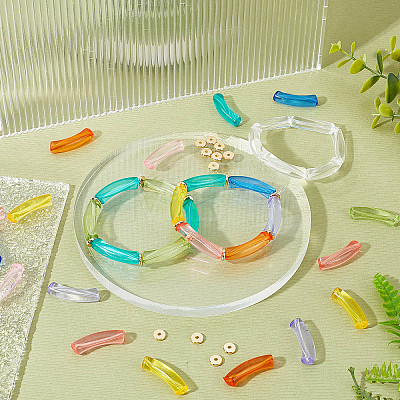 SUPERFINDINGS DIY Chunky Tube Beaded Stretch Bracelet Making Kits DIY-FH0004-53-1