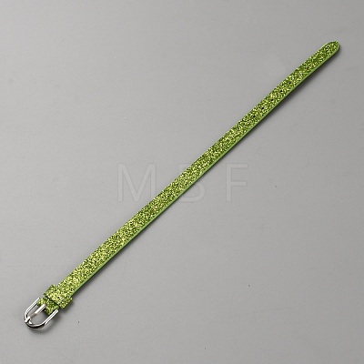 Blank PU Leather Cord Bracelet with Alloy Clasps X1-AJEW-TAC0041-01B-15-1