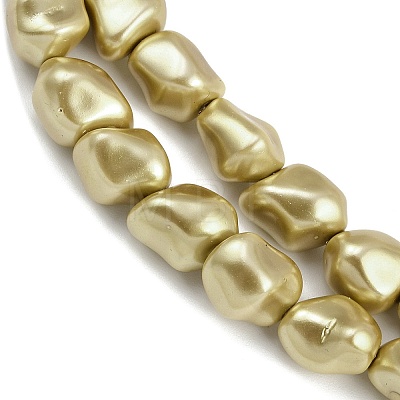 Electroplated Shell Pearl Beads Strands BSHE-H113-05E-1