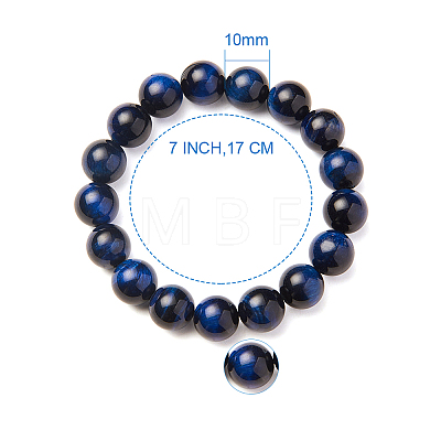 Natural Tiger Eye Round Beads Stretch Bracelets BJEW-PH0001-10mm-14-1