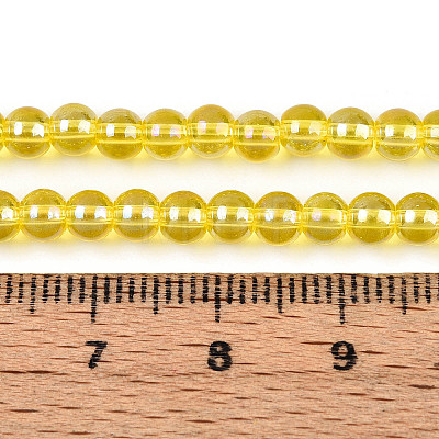 Electroplate Transparent Glass Beads Strands GLAA-T032-T4mm-AB12-A-1