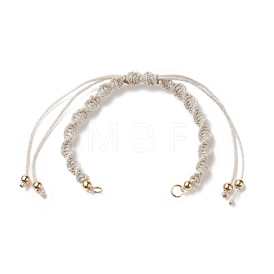 2Pcs 2 Style Polyester Cord Braided Bracelets AJEW-JB01144-1