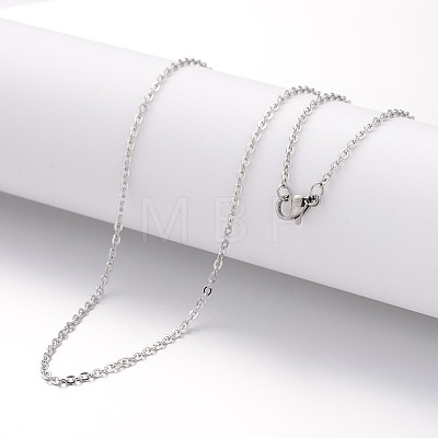 Non-Tarnish 304 Stainless Steel Cable Chain Necklaces NJEW-H445-16P-1