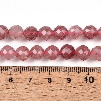Natural Strawberry Quartz Beads Strands G-S345-8mm-21-1