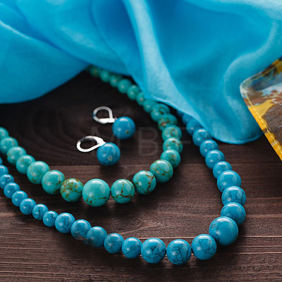 GOMAKERER 6 Styles Synthetic Turquoise Beads Strands Sets TURQ-GO0001-01-1