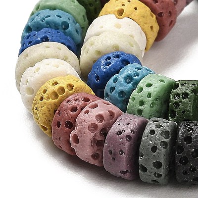 Natural Lava Rock Dyed Beads Strands G-L586-A01-05-1