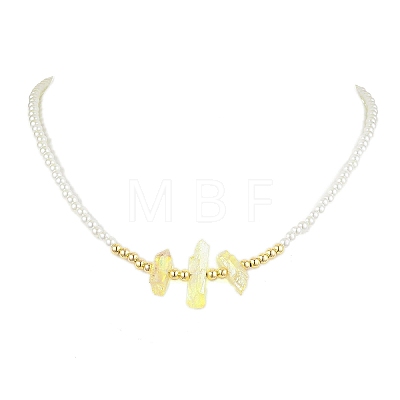 ABS Plastic Imitation Pearl Beaded Necklaces NJEW-JN04859-01-1