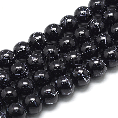 Drawbench Glass Beads Strands DGLA-S115-6mm-L16-1
