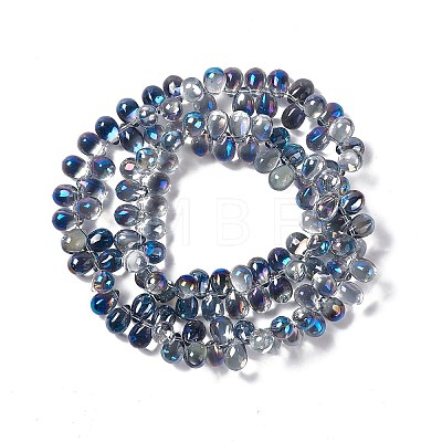 Electroplate Glass Beads Strands X-EGLA-L031-HR02-1