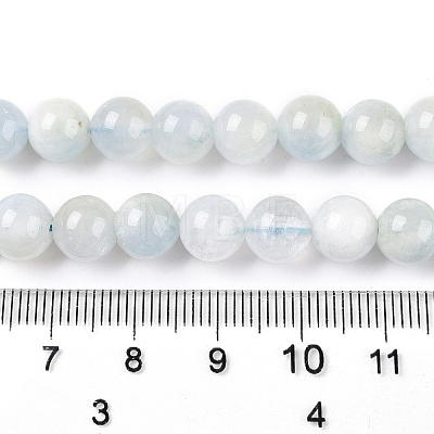 Dyed Natural White Jade Beads Strands G-T138-8mm-210-41-1