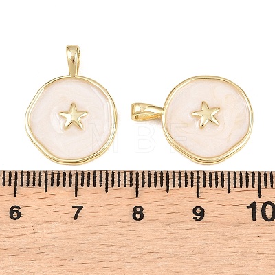 Brass Enamel Pendants KK-Q283-057G-NR-1