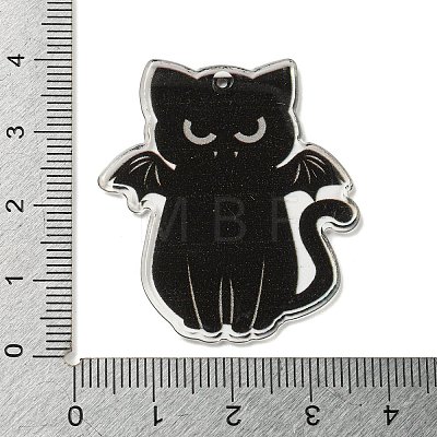 Halloween Themed Double-sided Printed Acrylic Pendants X-OACR-L017-03A-1