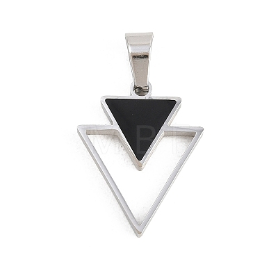 304 Stainless Steel Enamel Pendants STAS-B137-03P-1