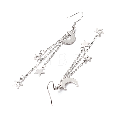 304 Stainless Steel Tassel Dangle Earrings for Women SA-CJ2DB3-1