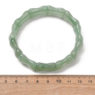 Bamboo Natural Green Aventurine Beads Stretch Bracelets for Women Men BJEW-K272-01P-1