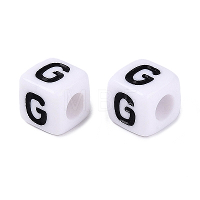 Opaque Acrylic Beads SACR-N020-04A-G-1