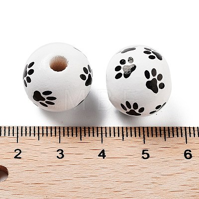 Dog Theme Wood Beads WOOD-M011-05A-01-1