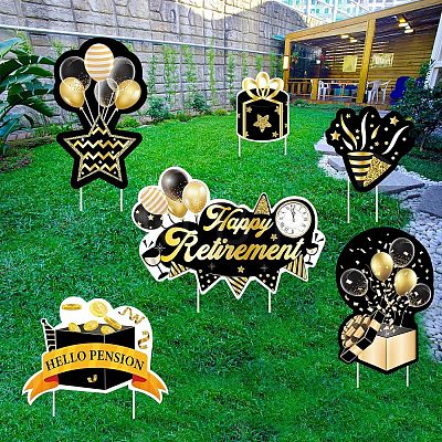 Plastic Yard Signs Display Decorations DIY-WH0248-023-1