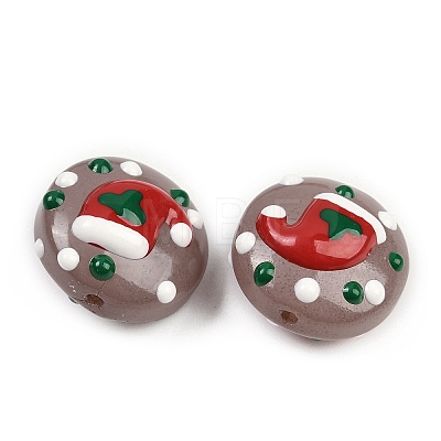 Christmas Handmade Lampwork Enamel Beads LAMP-C020-03B-1